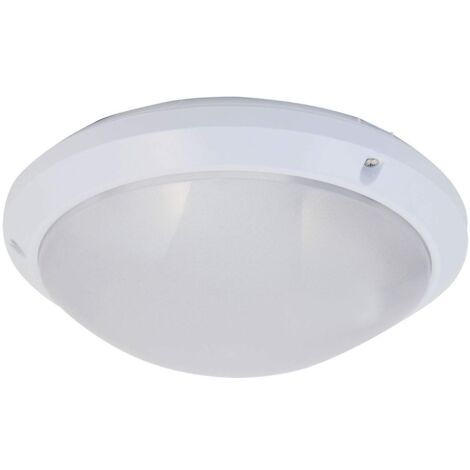 Velamp PTLEDIK-E27 Applique a Parete/plafoniera Tonda 27cm. in PC infrangibile IK10. Attacco E27, Compatibile LED, Max 60W. IP54: installabile all'Interno o all'Esterno. 60 W, Grigio