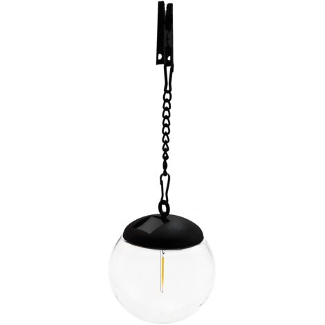 Velamp SPK20 Lampada Solare a Sospensione 10cm Nero