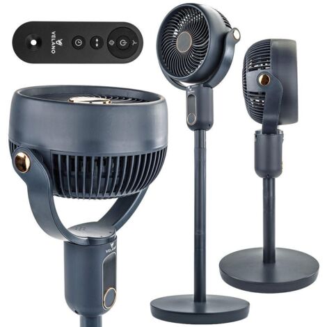 Velano Standventilator 50W mit 3 Geschwindigkeitsstufen, Fernbedienung, Höhenverstellung, Oszillation und Timer  Luftkühler, Ventilator