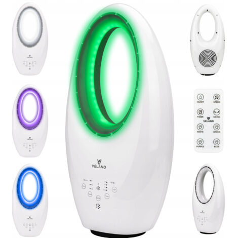 Velano Standventilator 60W mit Fernbedienung, Oszillation und Timer, mobiler Lüfter Ventilator leise