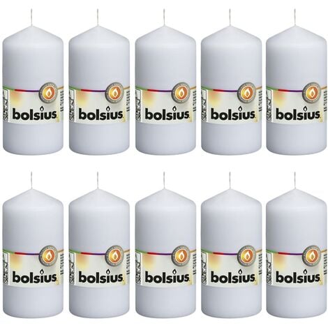 10 unidades blancas 120x58 mm Bolsius