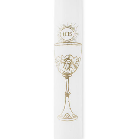 Velas de comunión, blancas, 29cm (1 paquete / 4 uds.)