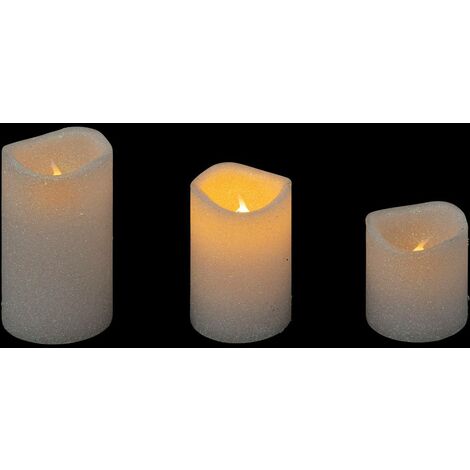 Velas LED Colorama de Noël, lote de 3 blancas - Feeric lights & christmas