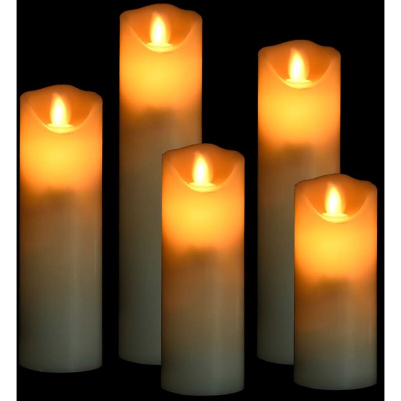 

Velas LED eléctricas 5 uds mando a distancia blanco cálido