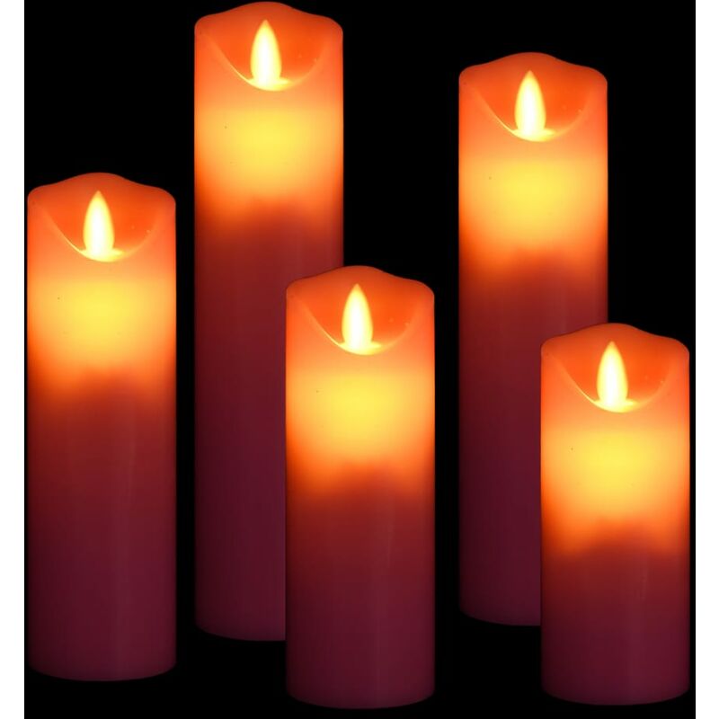 

Velas LED eléctricas 5 uds mando a distancia blanco cálido