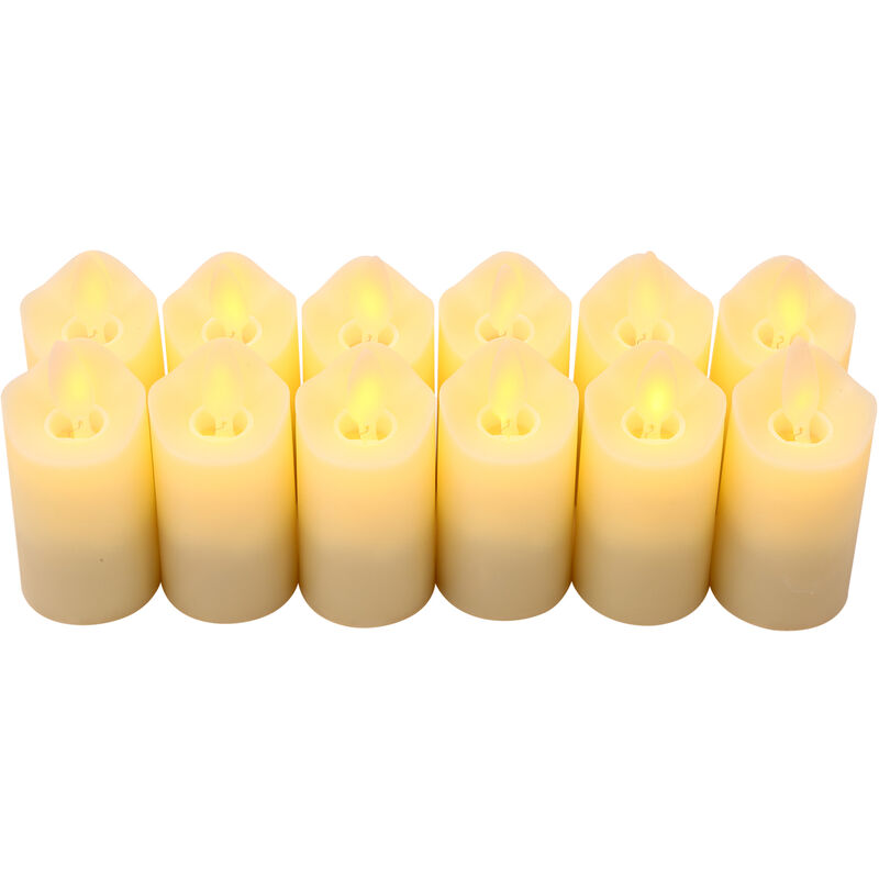 

Velas sin llama recargables de 12 piezas, luces de velas electricas, con llama parpadeante,Cable USB