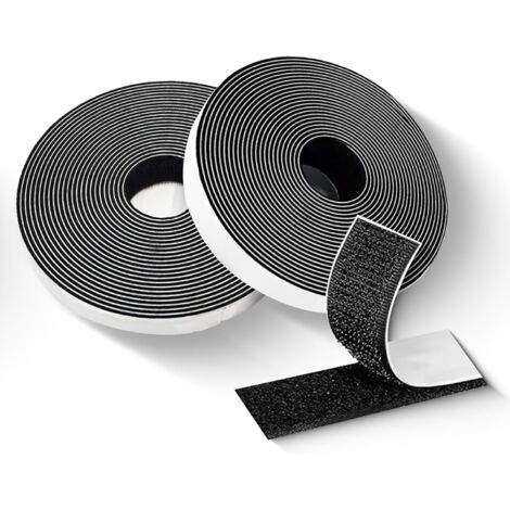 Velcro, 8 metros, 20 mm, autoadhesivo, extra fuerte, cierre de velcro, autoadhesivo, velcro adhesivo de doble cara, para sujetar, organizar y almacenar
