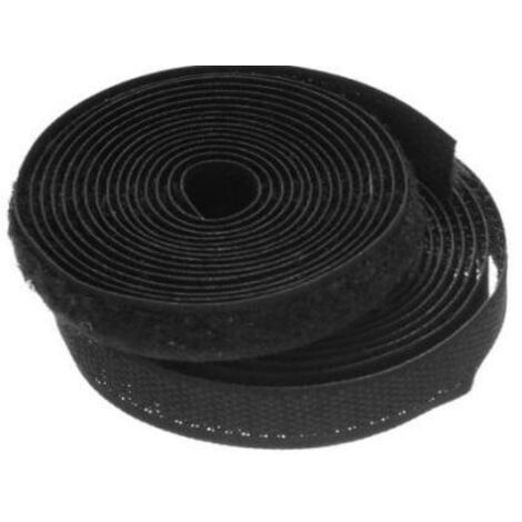 Velcro autocollant noir 16 mm x 2 m 2 m