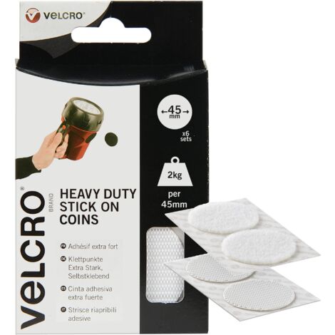 VELCRO Brand Strisce riapribili adesive 45mm x 6 Bianco