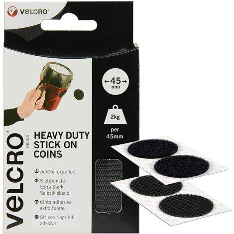 VELCRO Brand Strisce riapribili adesive 45mm x 6 Nero