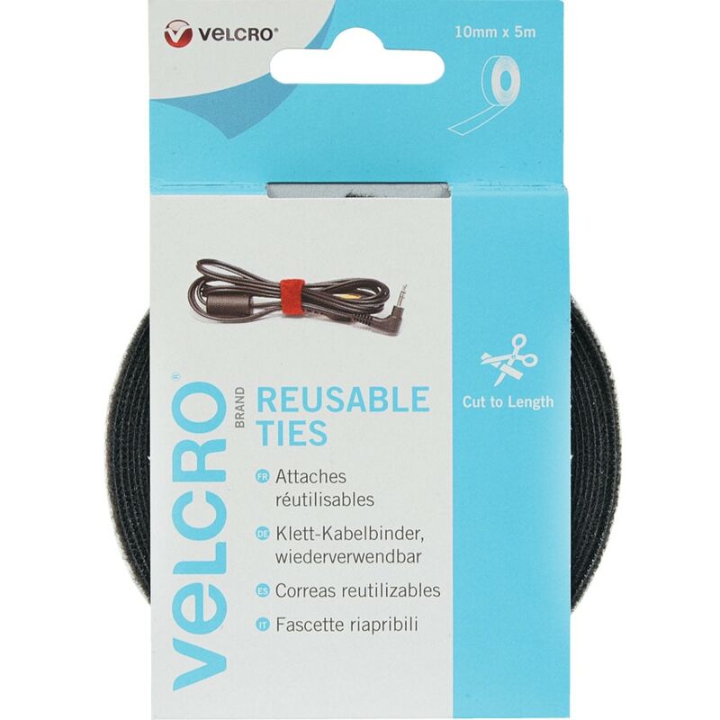 Velcro Brand Velcro ONE-WRAP Reusable Ties 10mm x 5m Black