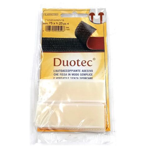 VELCRO DUOTEC TESA 76 X 25 TRASPARENTE (CONF.4PZ)
