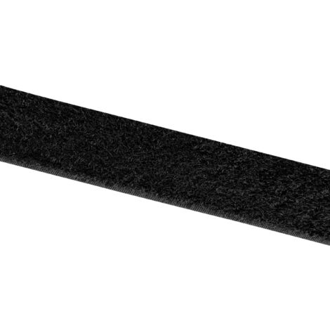 VELCRO® E001025330F1825 Bande auto-agrippante à coller partie velours (L x l) 25000 mm x 25 mm noir 25 m S82506