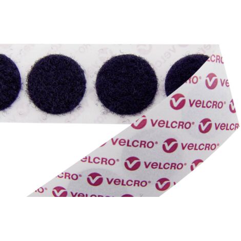 VELCRO® E20101533011425 Pastilles rondes auto-agrippantes à coller partie velours (Ø) 15 mm noir 1300 pc(s) S82562