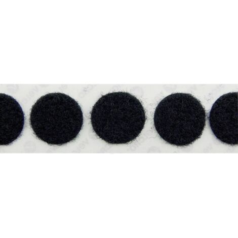 VELCRO® E20102233011425 Pastilles rondes auto-agrippantes à coller partie velours (Ø) 22 mm noir 1000 pc(s)