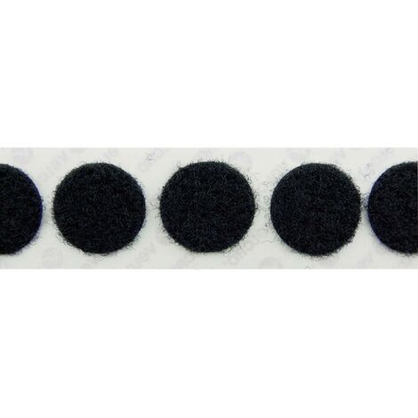 10 pastilles velcro rondes 35mm /blanc, noir / Scratch velcro