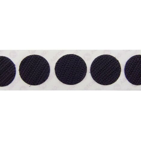 VELCRO® E28802233011425 Pastilles rondes auto-agrippantes à coller partie crochets (Ø) 22 mm noir 1000 pc(s)