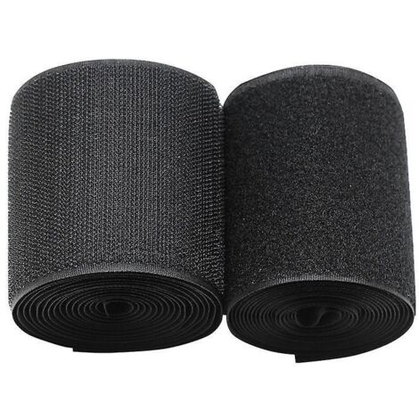 velcro Extra Large (10cm2m), Pour Coudre Les Rayures Sur Le Tissu, Ruban Adhsif En Nylon Noir Non Adhsif Pour La Gestion Des Cbles, La Couture, L
