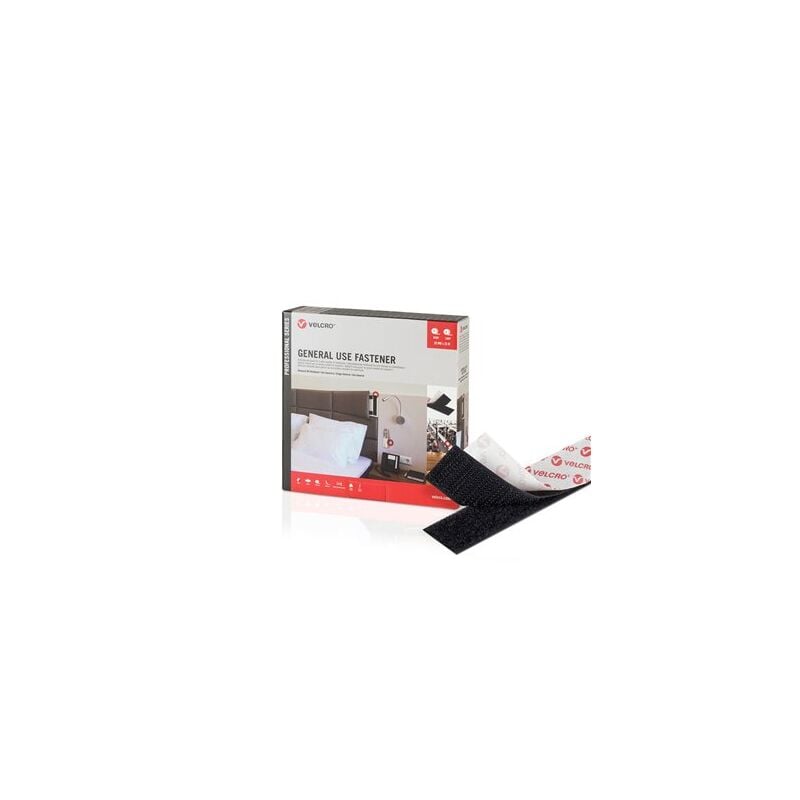 FP - velcro® Nastro adesivo a strappo per uso generale 20 mm x 25 m Nero