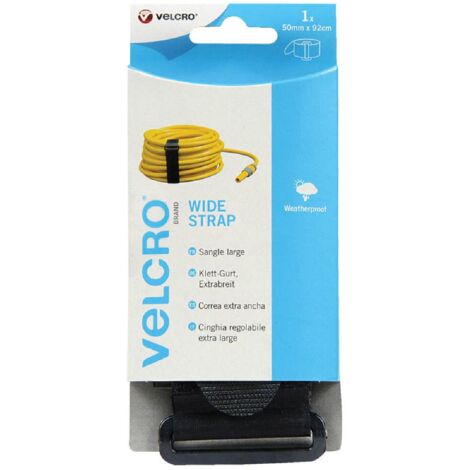 Velcro Sangle Large 50mmx920mm 1pc Noir