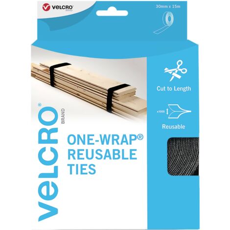 VELCRO® universel Bande auto-agrippante pour grouper partie velours et partie agrippante (L x l) 15 m x 3 cm noir 15 m Y647303