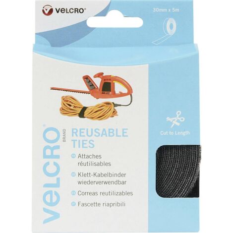 VELCRO Brand Fascette riapribili 10mm x 5m Nero : : Fai da te