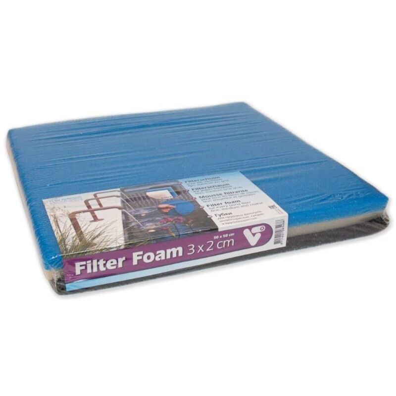 

Velda Espuma filtrante para estanque blanco, negro y azul 50x50x2 cm