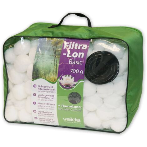 Velda Matériau filtrant d'étang Filtra-Lon Hi-Active 700 g Noir