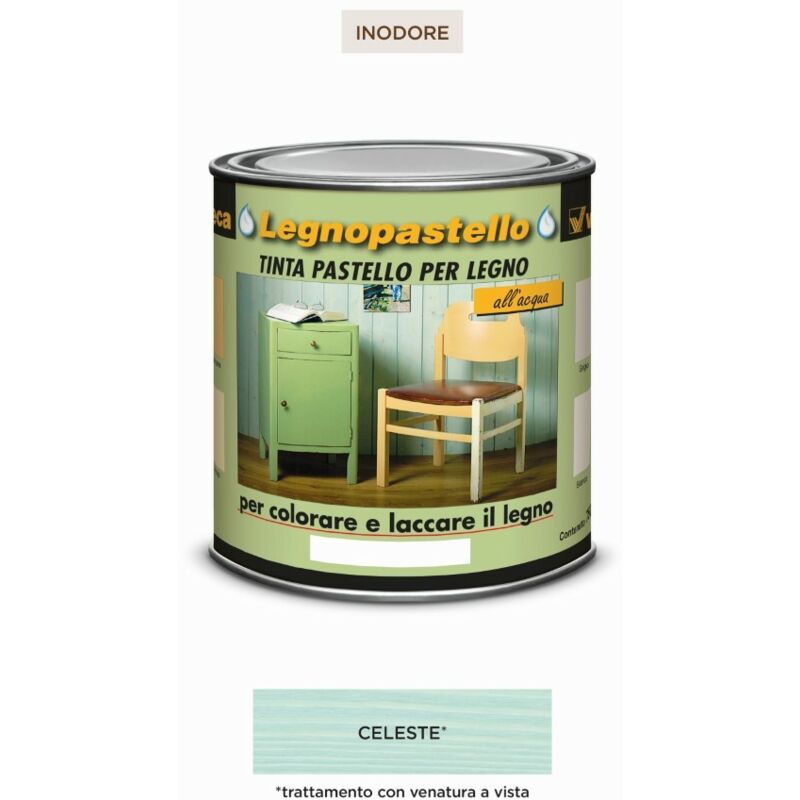 Legnopastello Tinta Ml 250 Celeste Veleca