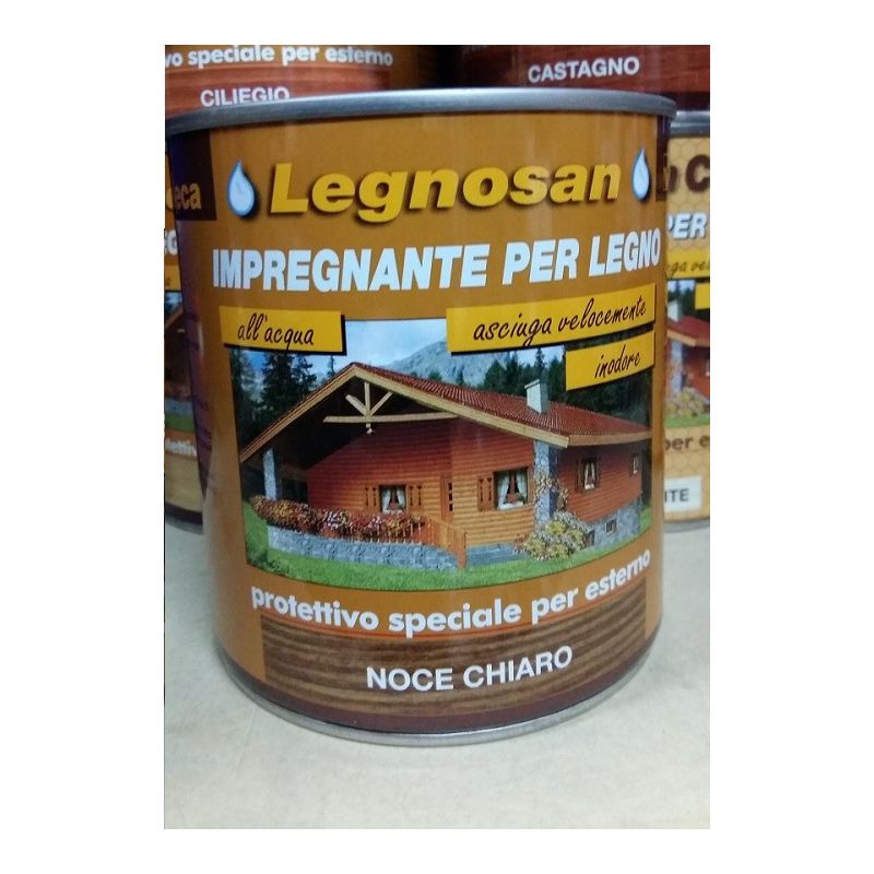 Veleca Legnosan Impregnante Per Legno Pronto All'uso x Esterno Noc.Chiaro 750 ml