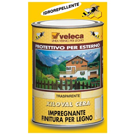 VELECA XILOVAL IMPREGNANTE FINITURA PER LEGNO PROTETTIVO PER ESTERNO 5LT  Noce Medio  Trasparente