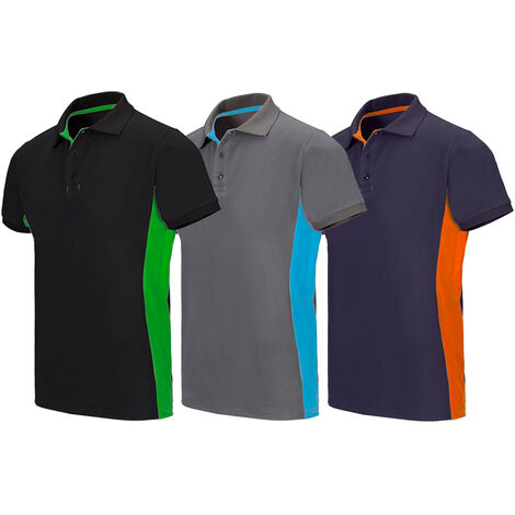 Velilla 105504 Arbeits-Poloshirt - M - Schwarz / Orange