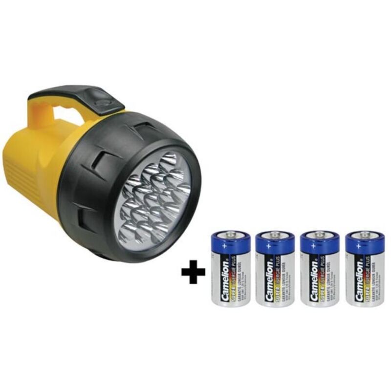 Torcia Led Power - 16 Led - con 4 Batterie D-Cell