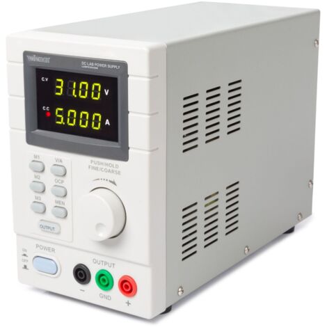 Alimentation DC Réglable 5A - Bloc D'Alimentation Variable Pour Laboratoire, Tests Électroniques - Avec Fils Et Connecteurs - 9
