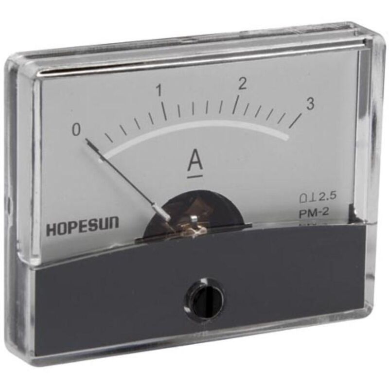 Velleman Hope Sun Analoge Gleichstrommessgerät 3a, Einbau-ampèremeter Mit Skala, Für Elektronikprojekte, Schalttafeln, Netzteile, Fahrzeuge,