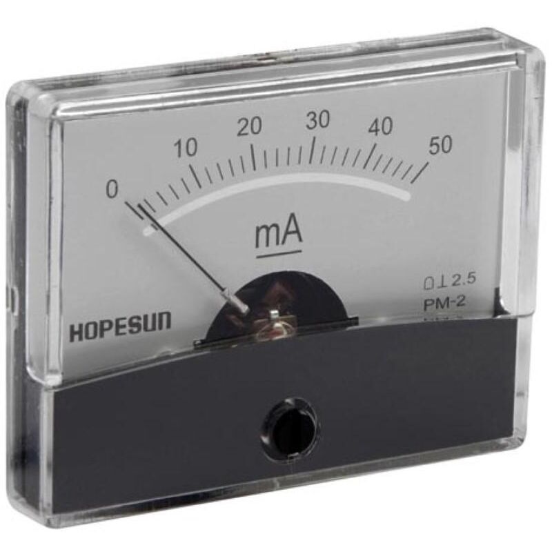 Velleman Analoges Einbau-strommessgerät 50 Ma Dc / 60 X 47 Mm