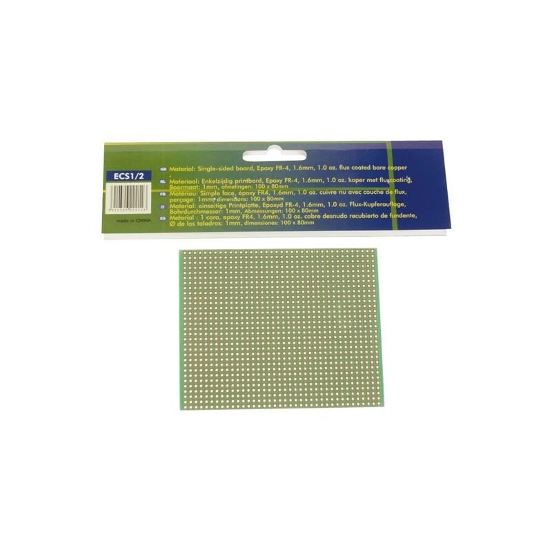 Velleman - eurocard pastille 1 trou -100X80MM - FR4 (1PC/BL) ECS1/2