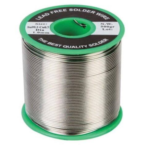 Velleman Fil de soudure, sans plomb, Sn 99.3 %, Cu 0.7 %, 1 mm, 500 g, rouleau