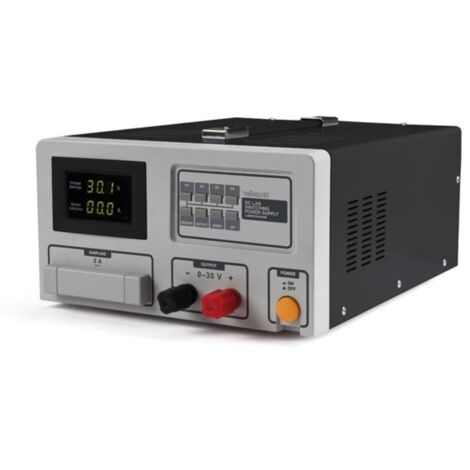 Velleman Labornetzgerät, Schaltnetzteil, einstellbar, 0-30 VDC/0-60 A, Strombegrenzung, kurzschlussfest, LCD-Anzeige, Grau