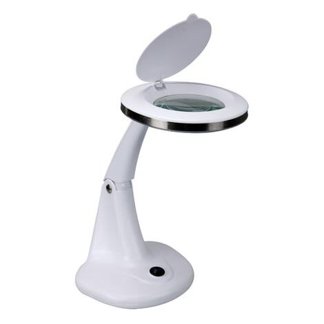 Velleman Lupenlampe, 30 LEDs, 6 W, Dioptrie 3 +12, ideal für Präzisionsarbeit, weiß