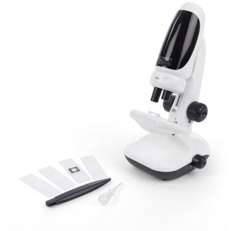 Velleman Microscope pour smartphone, 50 - 400x agrandissement, mise au point réglable, avec led réfléchissant, idéal pour recherche de plantes, minéraux, insectes et plus