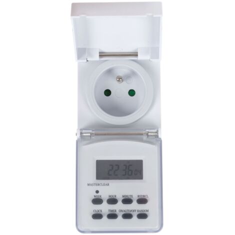 Velleman – Minuteur hebdomadaire numérique extérieur – Alimentation 230V – 10 programmes – IP44 – Pour contrôle automatique – E305WON