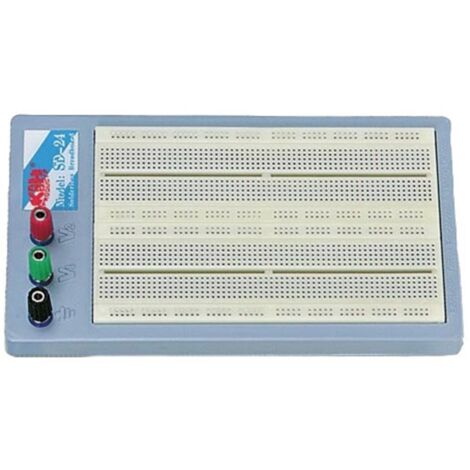 Velleman Platine d'expérimentation, sans soudure, 1680 contacts, compatible avec Arduino, ABS, gris