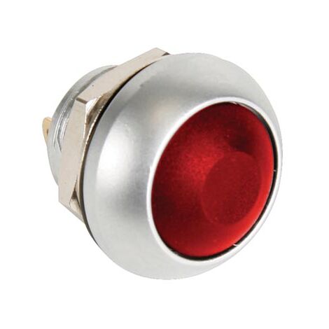 Velleman - R1398R Pulsador metálico Redondo con Rojo 145222