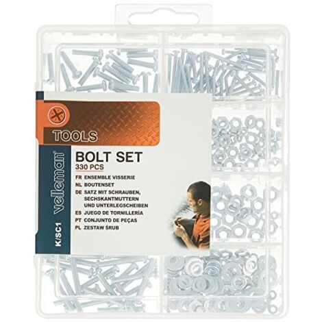 Velleman Set di 330 Viti e Accessori Argento