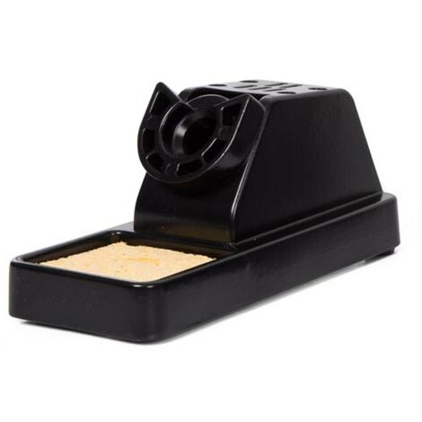 Velleman Support de fer à souder compatible avec VTSS220 et VTSS230, noir support solide avec éponge, support de rechange pour station de soudage compact stable et sûr pendant le soudage