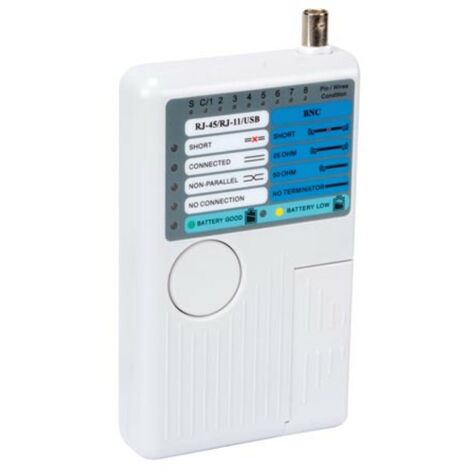 Velleman Testeur de câbles USB, LAN, RJ45, RJ11, RJ12