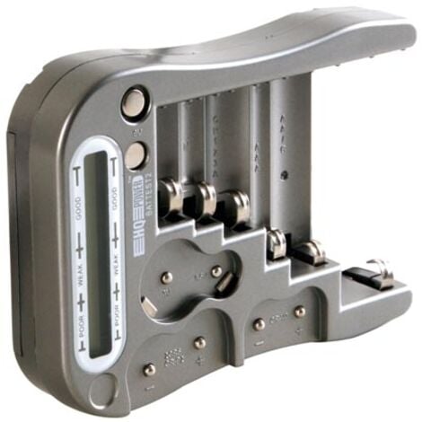 HQ POWER Velleman Testeur de piles, écran LCD, pour piles standard AAA AA C D 9 V bloc, piles photo CR123A CR2 CR-V3 2CR5 CR-P2 et piles bouton portable