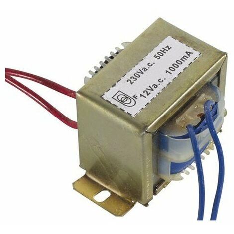 Velleman – Transformateur pour luminaire 12VA – Tension 12V – Courant 1000mA – Cadre ouvert pour installation facile - VA 1 X