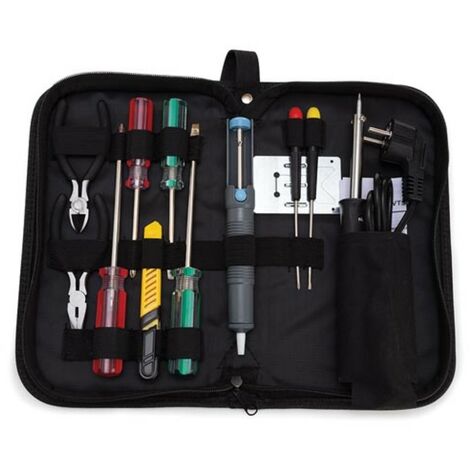 Velleman – Trousse à outils 11 pièces – Acier inoxydable et polycarbonate – Non magnétique – Poignée ergonomique pour précision